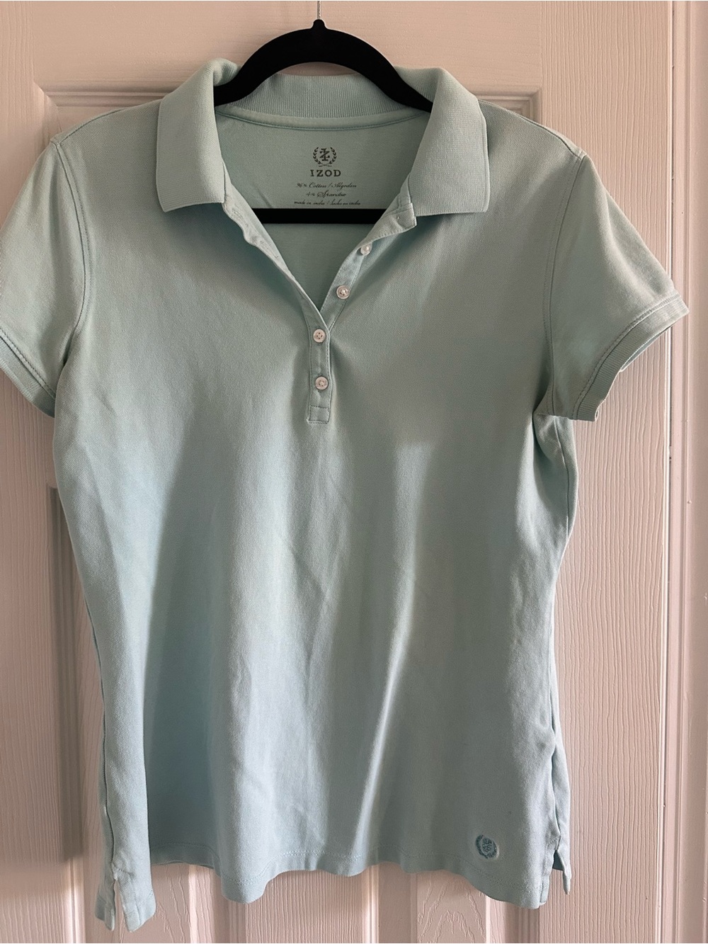 Izod Women's Light Mint Button-Down Polo